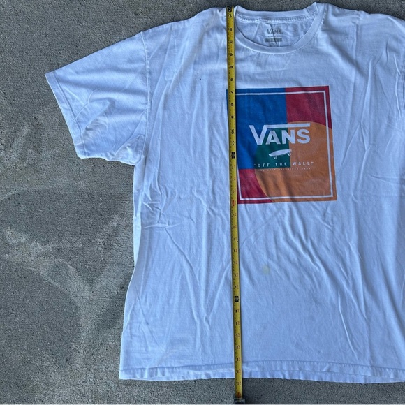 Vans Men's White Tee with Colorful Graphic - Picture 5 of 7